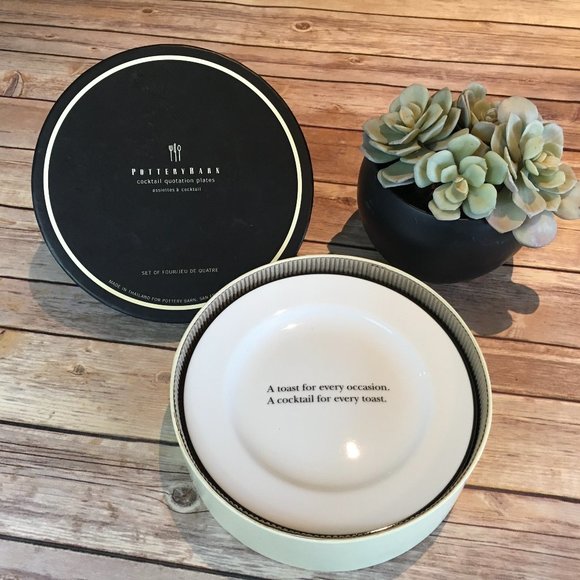 Pottery Barn Other - Sale 🌻 Pottery Barn quotation plates; set of 4